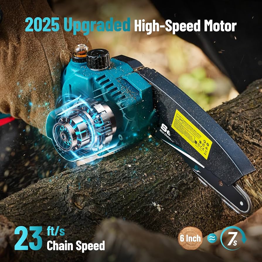 tmhです。seea Amazon.com: SEESII Mini Chainsaw 6 inch,Cordless Chainsaw w